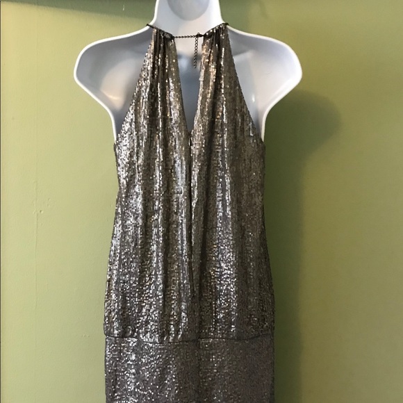Laundry Designer Silver Sequin Dress - Picture 3 of 4